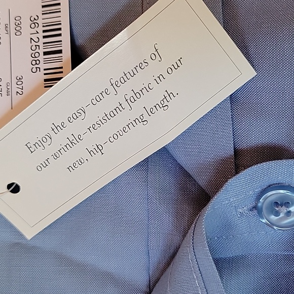 CJ Banks blue button-down tunic,  size 3X - Picture 9 of 9